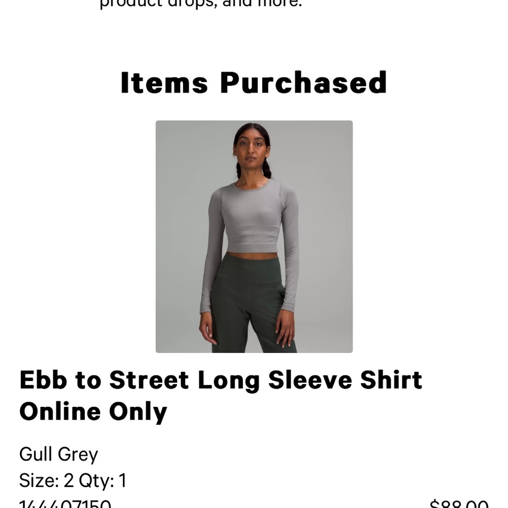 Lululemon ebb to street long sleeve shirt